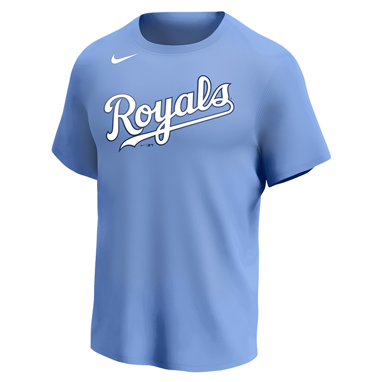 Royals MLB Adult League Team Jerseys - Nike Wordmark Poly Tees for Champions - N223